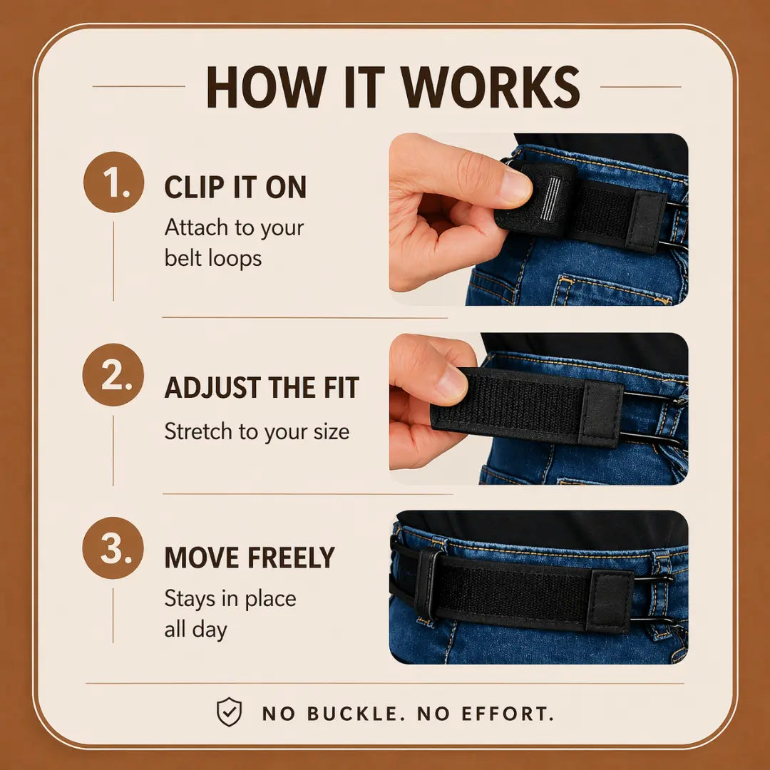 GripFit® Buckle-Free Belt